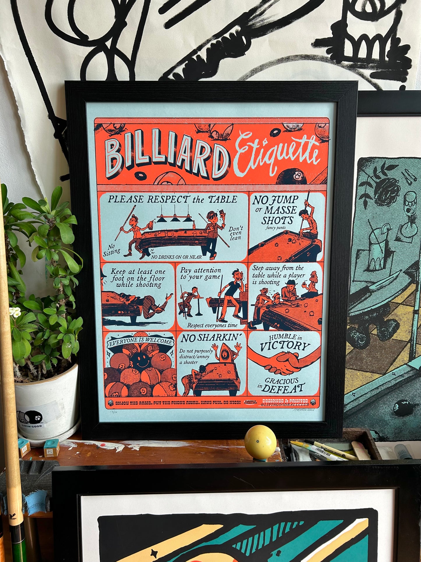 Billiard Etiquette Poster