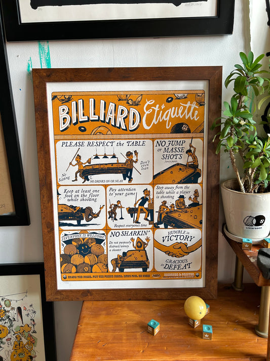 Billiard Etiquette Poster