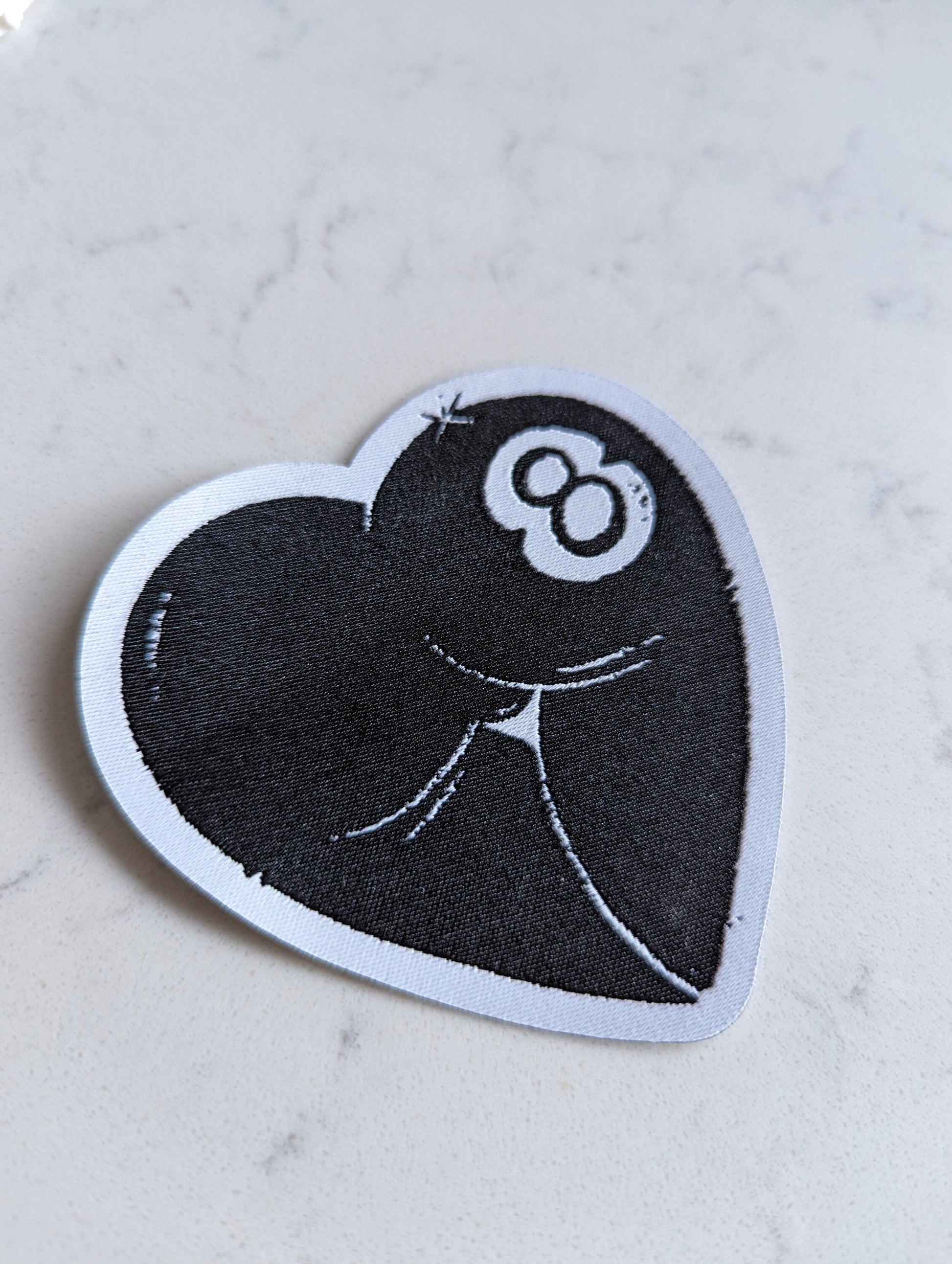 8 of Hearts patch- Livin' Good Ball Club - sticker billiard pool accessories laptop water bottle woven thread dishwasher safe booty heart