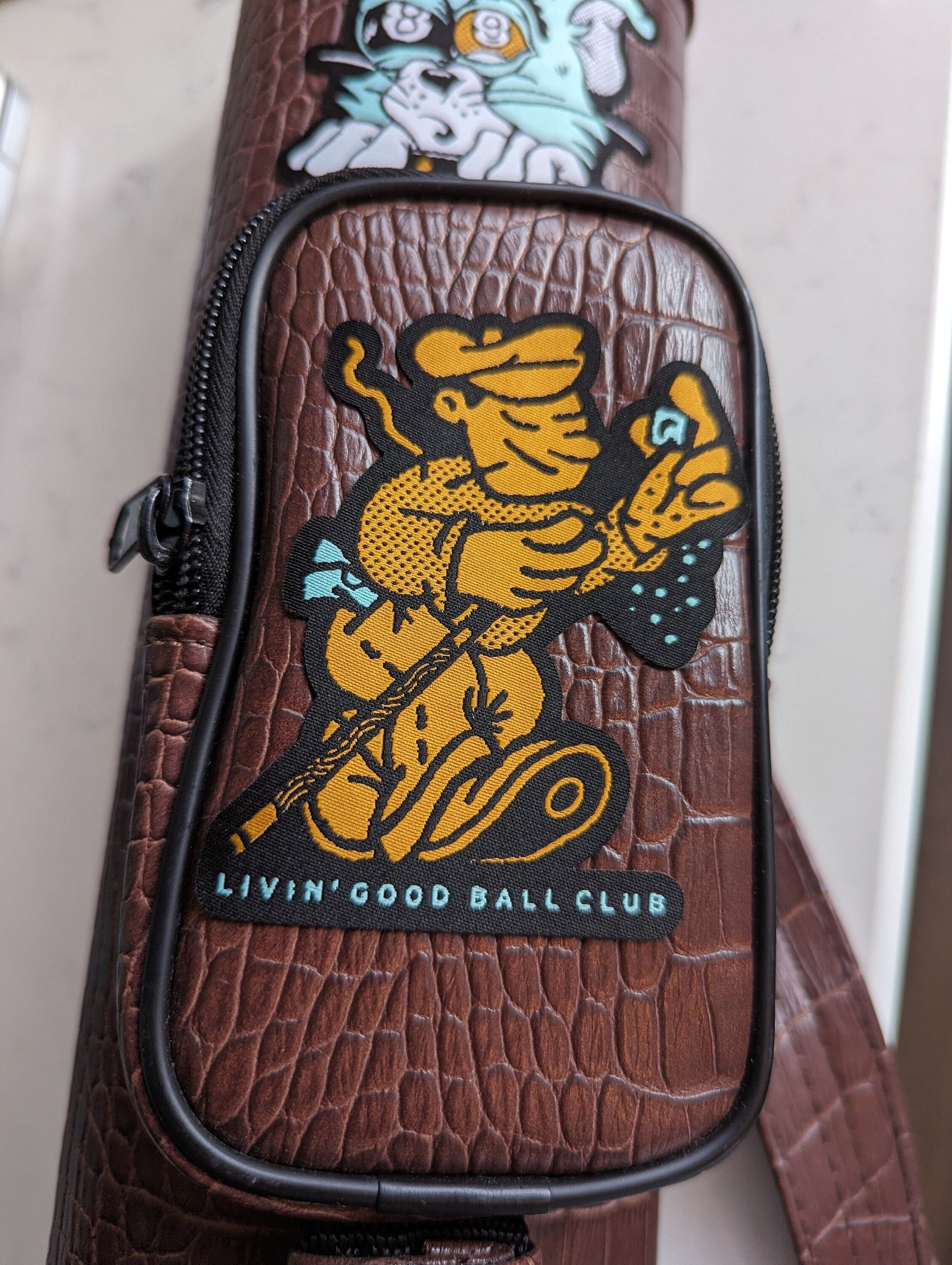 Livin' Good Ball Club Chalkin' Smokin patch sticker billiard pool accessories water bottle yeti woven thread 8 ball dishwasher safe laptop